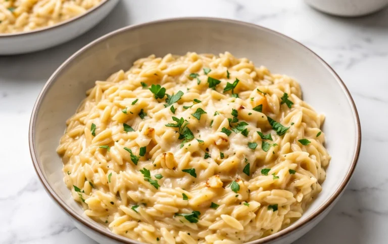 Creamy Garlic Parmesan Orzo
