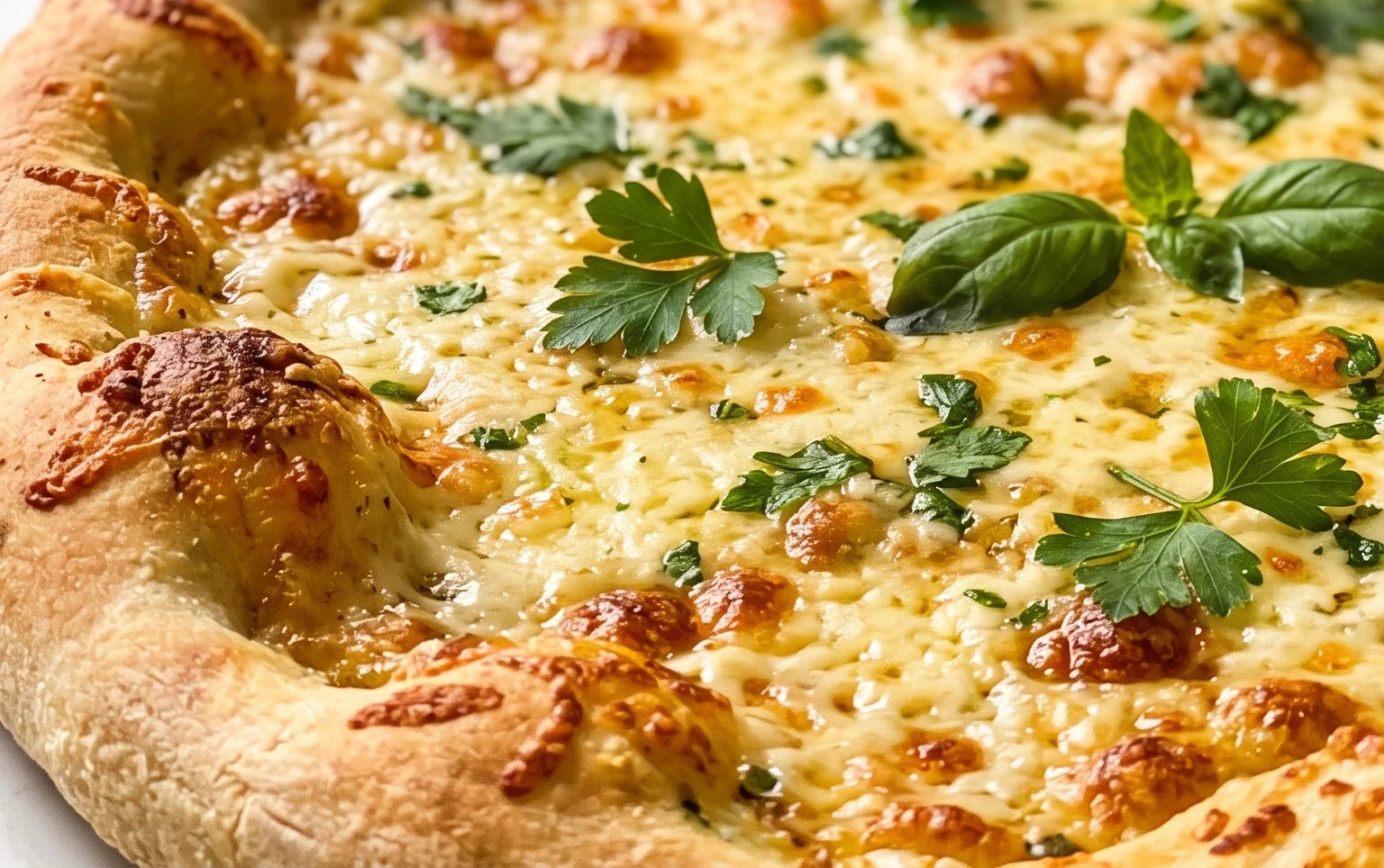 buttery garlic pizza