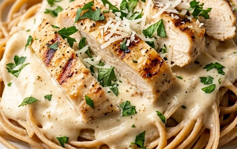 Low Calorie Chicken Alfredo