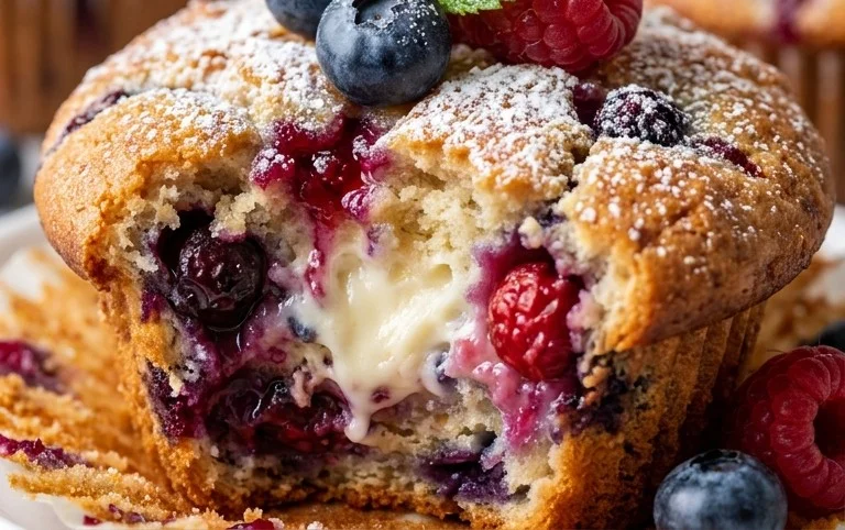 Berry Cream Cheese Muffins