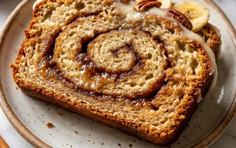 Cinnamon Roll Banana Bread