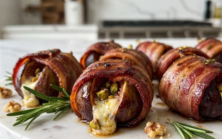 Beef Bacon Wrapped Stuffed Figs