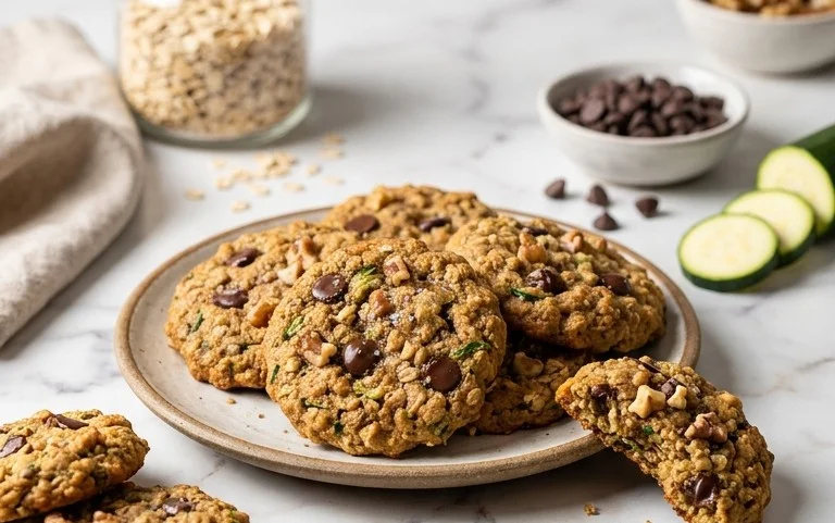 Healthy Zucchini Oatmeal Cookies