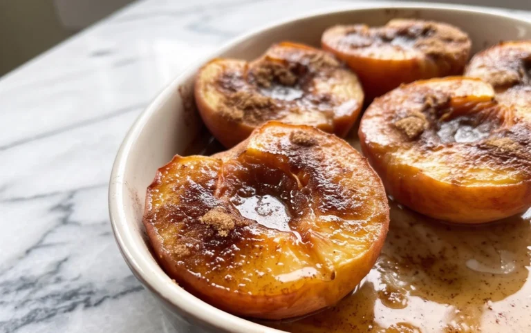 Cinnamon Sugar Baked Peaches