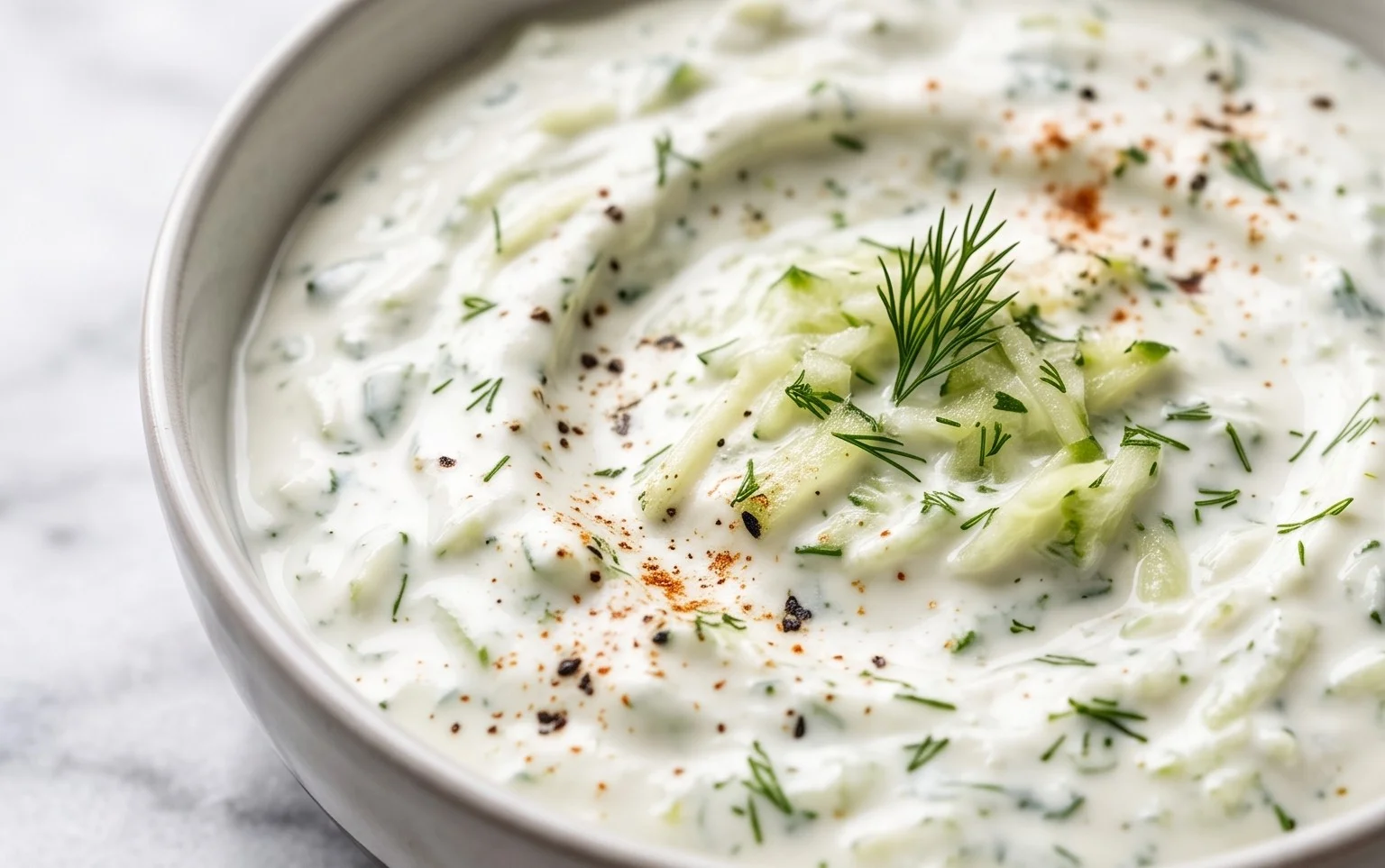 Cucumber Dip with Sour Cream and Dill