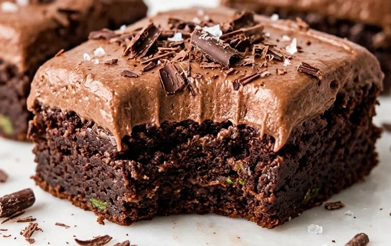 Zucchini Brownies with 1 minute Frosting!