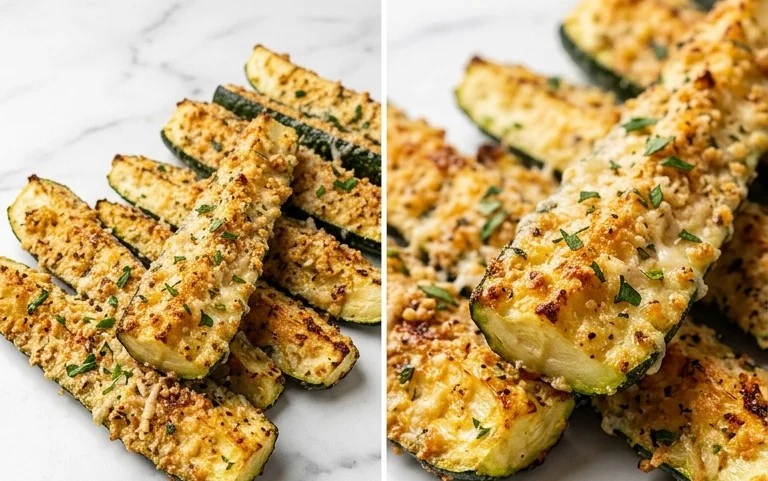 Irresistibly Crunchy Garlic Parmesan Roasted Zucchini