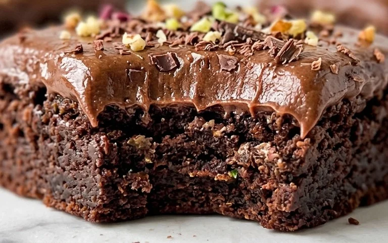 Zucchini Brownies with 1 minute Frosting!