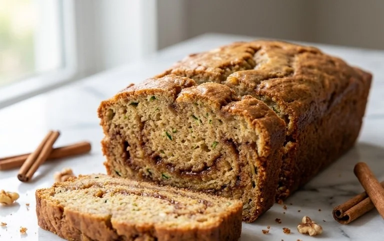 Moist and Delicious Cinnamon Swirl Zucchini Bread