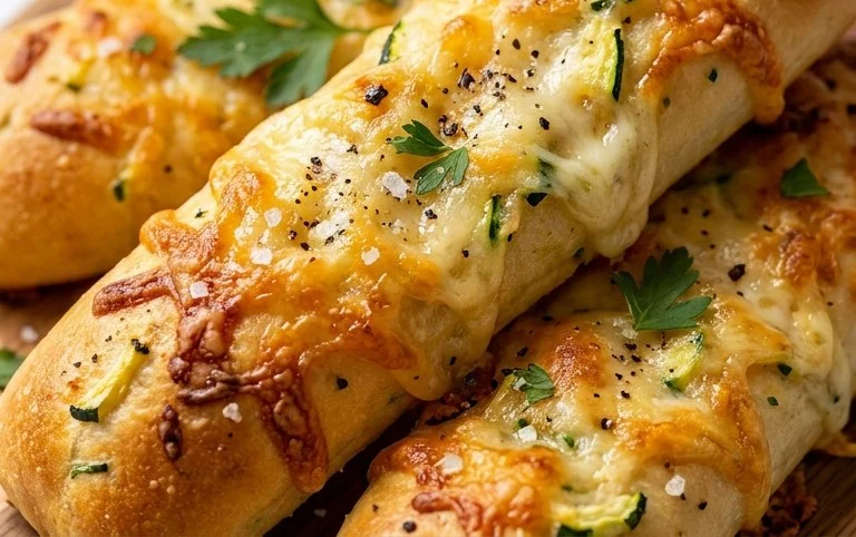 Cheesy Zucchini Breadsticks