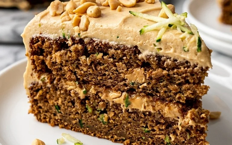 Moist Peanut Butter Zucchini Cake Recipe