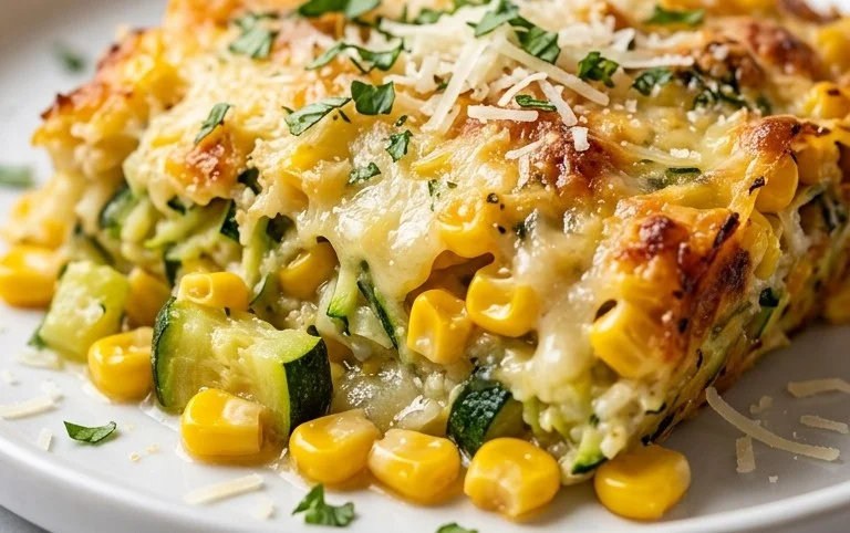Zucchini Corn Parmesan Bake Recipe